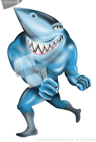 Image of Super Hero Shark Running