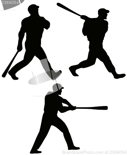 Image of Baseball Player Retro