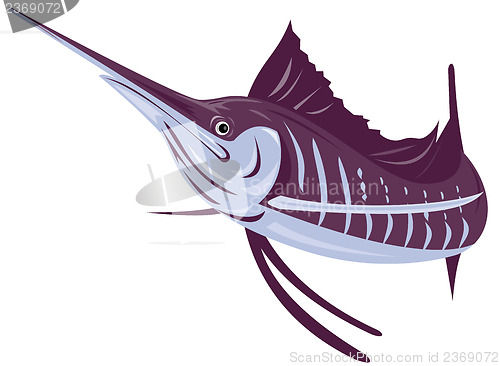 Image of Sailfish Fish Jumping Retro