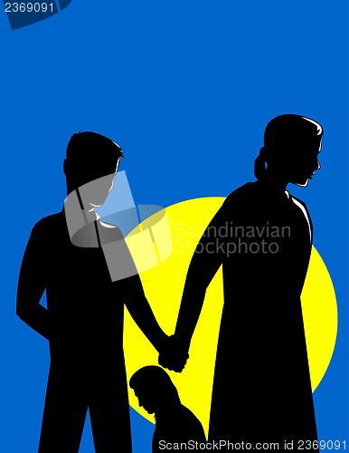 Image of Child Girl Mother Boy Family Retro