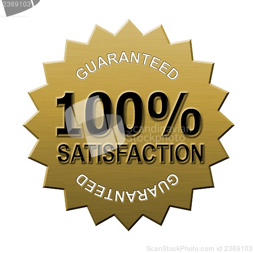 Image of 100% Satisfaction Guaranteed Metal Gold