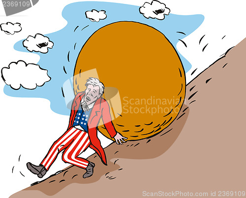 Image of Uncle Sam with Boulder