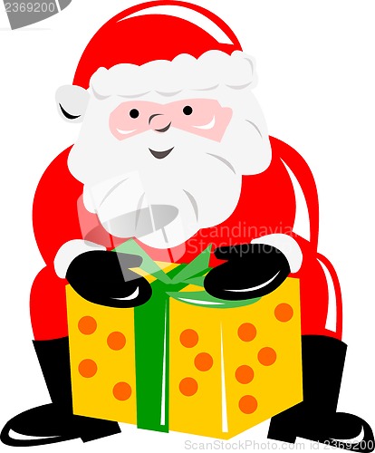 Image of Santa Claus with Gift
