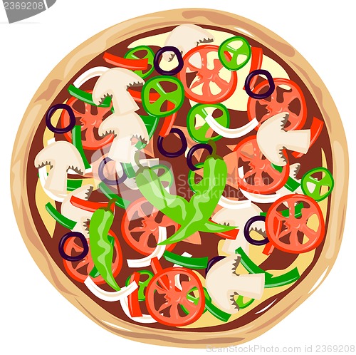 Image of Vegetarian Pizza Pie Retro