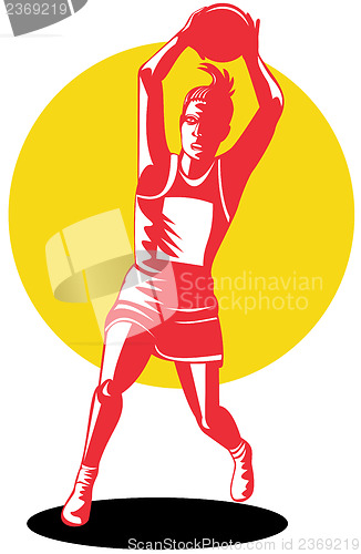 Image of Netball Player Passing