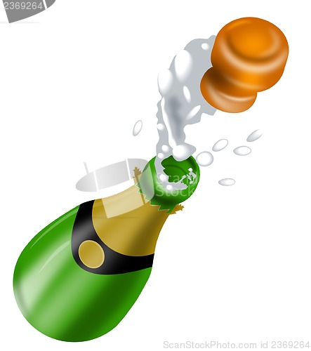 Image of Champagne Bottle Open Lid