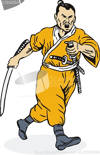 Image of Samurai Warrior Running