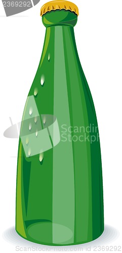 Image of Beer Bottle Green Retro