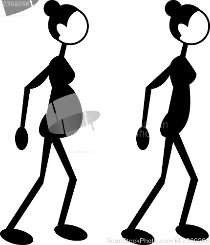 Image of Female Stick Drawing Circlehead