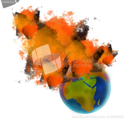 Image of Globe on Fire