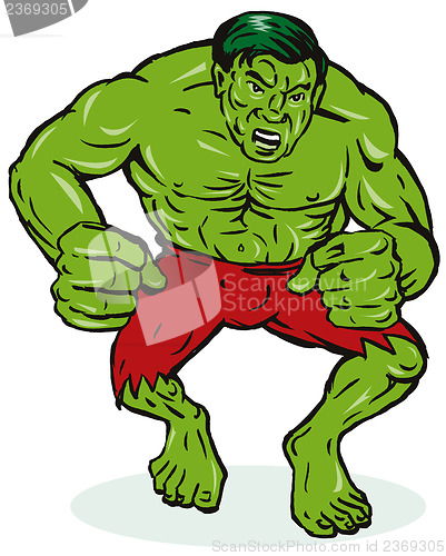 Image of Green Man Flexing