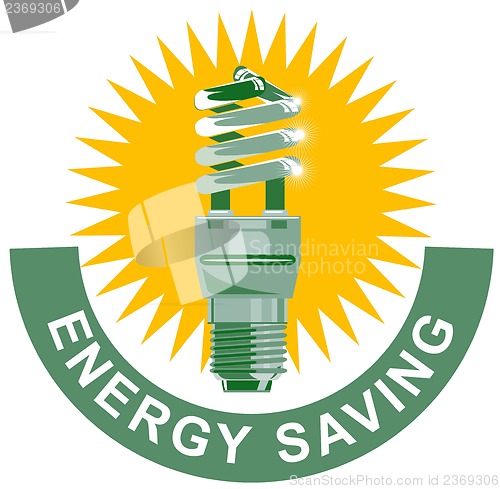 Image of Energy Saving Label Lightbulb