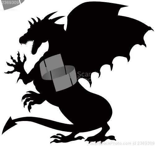 Image of Dragon Fighting Silhouette