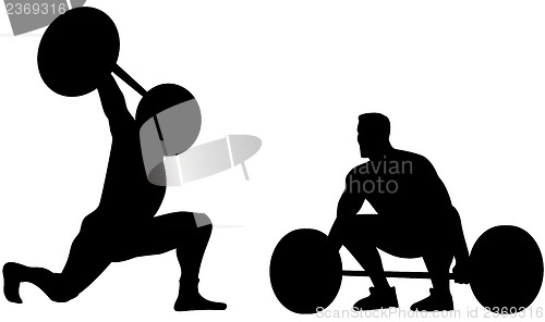 Image of Weightlifters Silhouette 