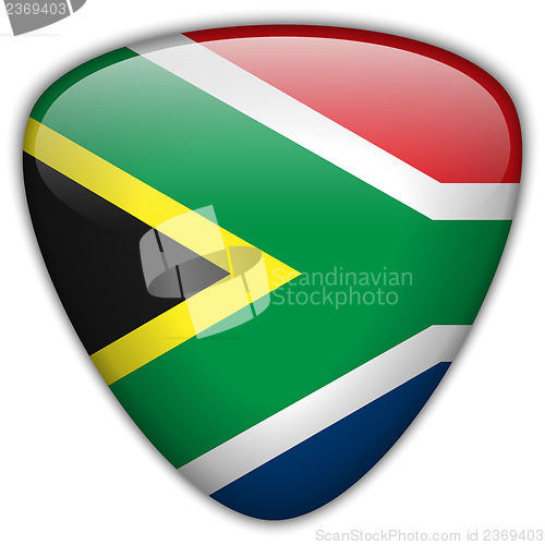 Image of South Africa Flag Glossy Button