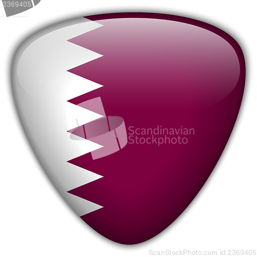 Image of Qatar Flag Glossy Button