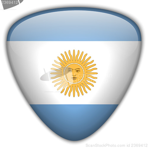 Image of Argentina Flag Glossy Button