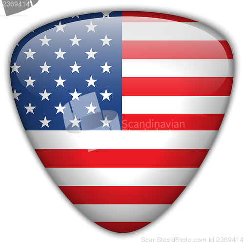 Image of USA Flag Glossy Button