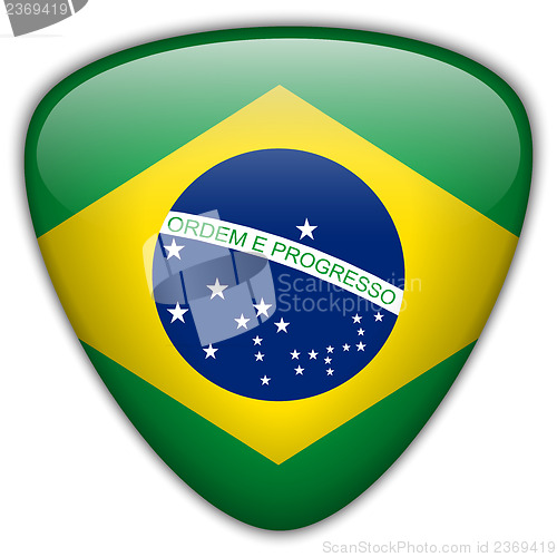 Image of Brazil Flag Glossy Button