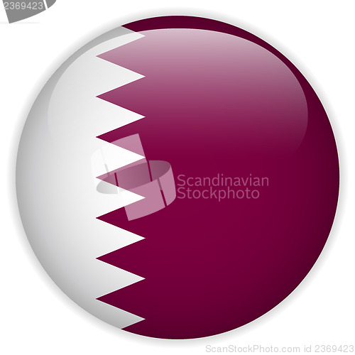 Image of Qatar Flag Glossy Button