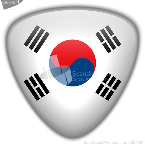 Image of South Korea Flag Glossy Button