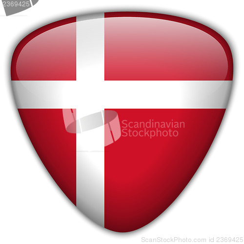 Image of Denmark Flag Glossy Button