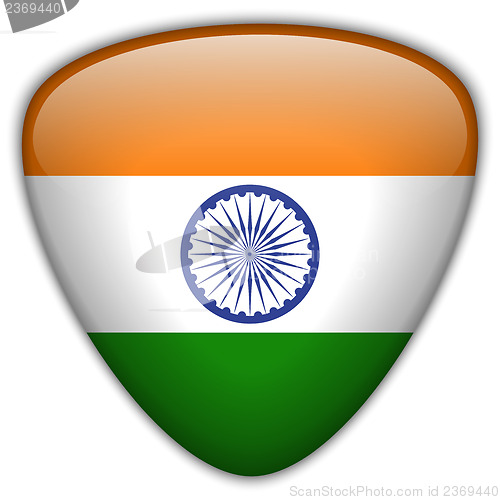 Image of India Flag Glossy Button