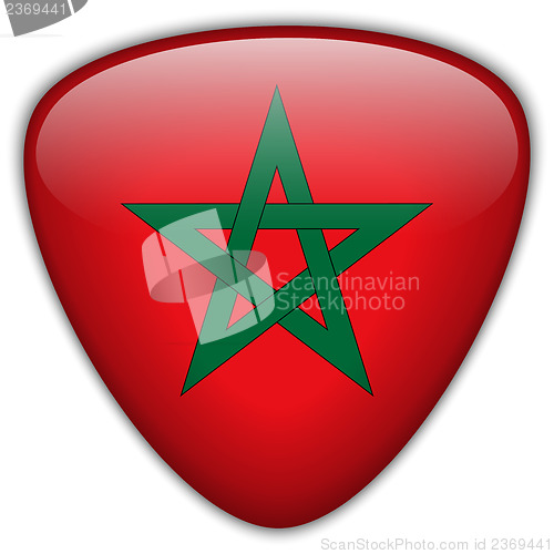 Image of Morocco Flag Glossy Button