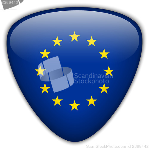 Image of Europe Flag Glossy Button