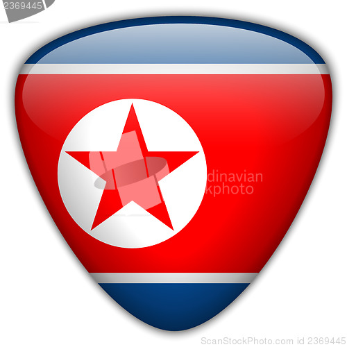 Image of North Korea Flag Glossy Button