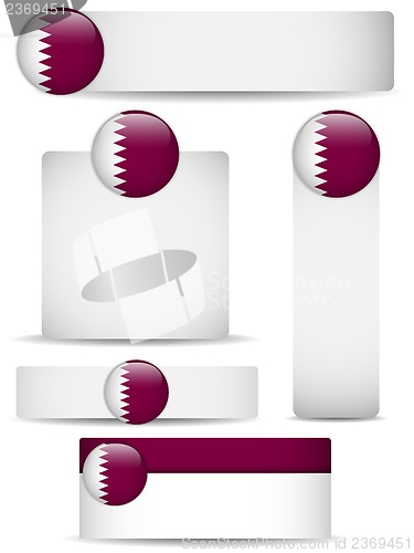 Image of Qatar Country Set of Banners