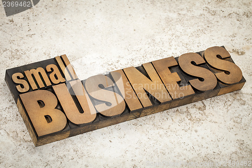 Image of small business in wood type