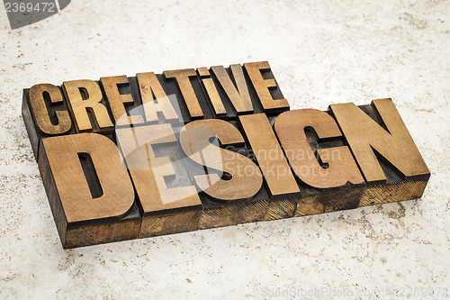 Image of creative design in wood type
