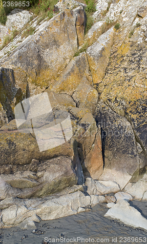 Image of rock formation near Mont Saint Michel Abbey