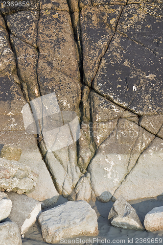 Image of rock formation near Mont Saint Michel Abbey