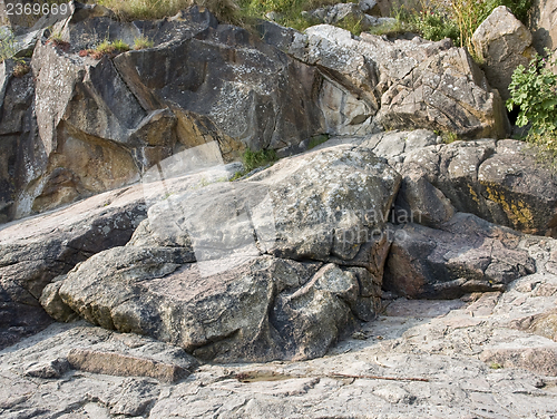 Image of rock formation near Mont Saint Michel Abbey