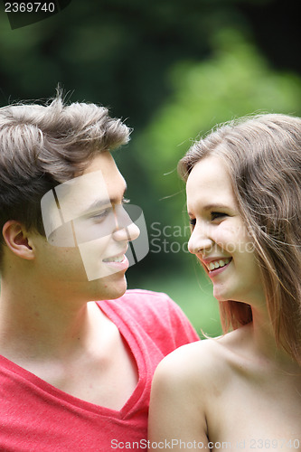 Image of Romantic teenage couple