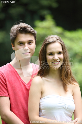 Image of Beautiful young teenage couple