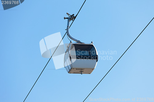 Image of Cable car on blue sky background