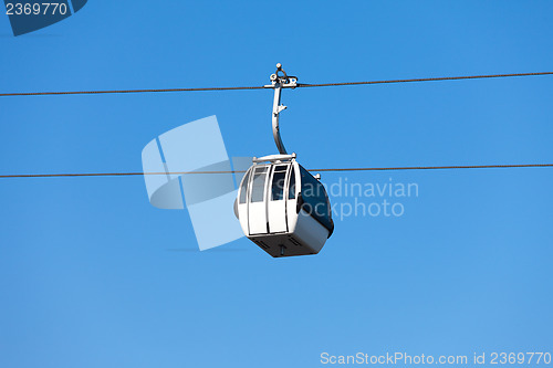 Image of Cable car on blue sky background