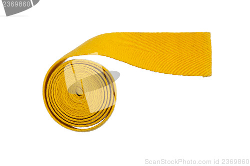 Image of Yellow belt isolated