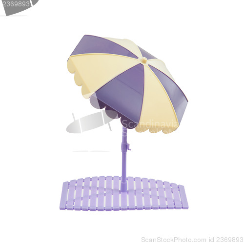 Image of Small beach umbrella isolated
