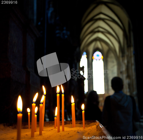 Image of candles in the Church