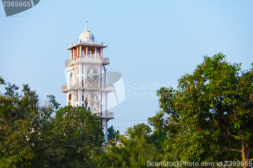 Image of Old tower in the town of Pushkar, India, Rajasthan