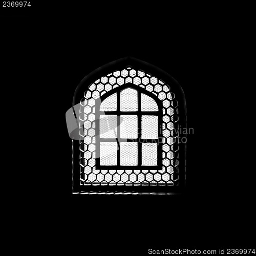 Image of Silhouette of window in the mosque