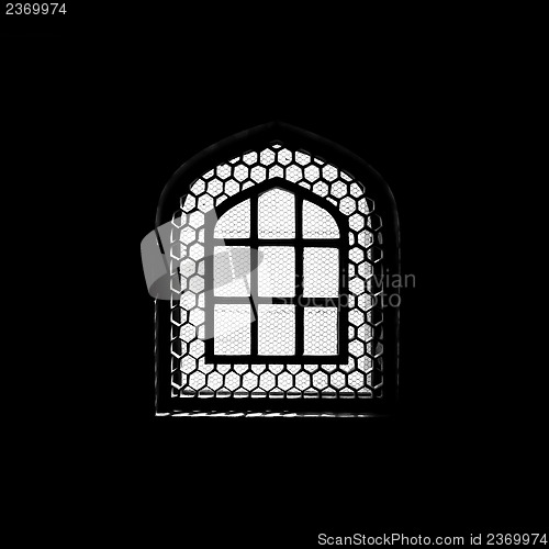 Image of Silhouette of window in the mosque