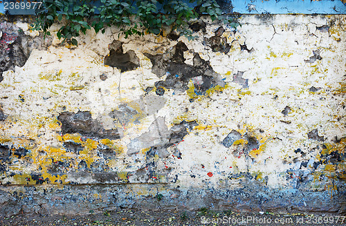 Image of Old weathered concrete fence background