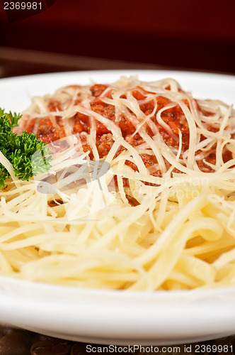 Image of pasta with meat