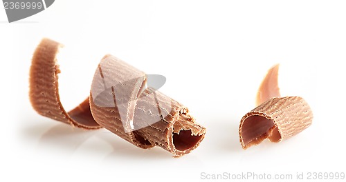 Image of milk chocolate curl