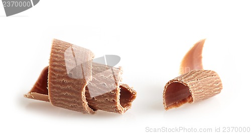 Image of milk chocolate curl